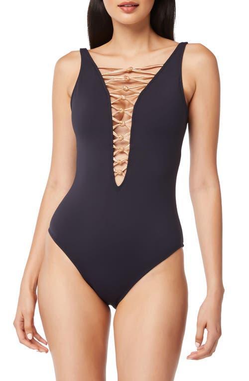 Bleu by Rod Beattie Womens Core-Lace-Down Mio One-Piece Swimsuit Product Image