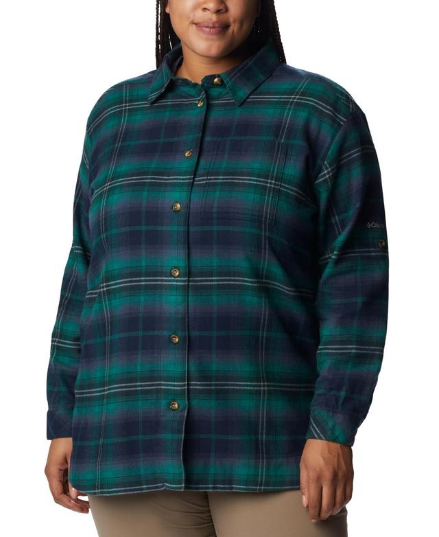 Columbia Women's Holly Hideaway Flannel Shirt - Plus Size- Product Image