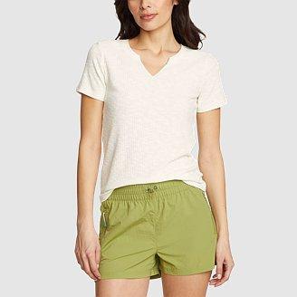 Women's Meadowbrook Ribbed Notch Neck T-Shirt Product Image