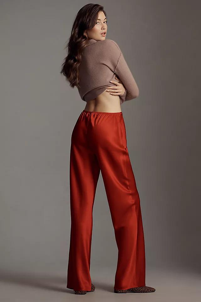 Reformation Gale Satin Mid-Rise Bias-Cut Pants Product Image