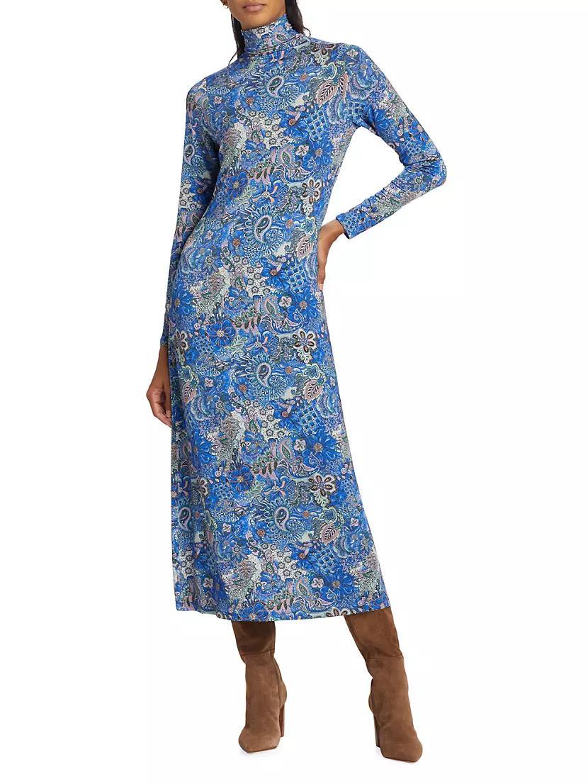 Paxton Printed Turtleneck Midi-Dress Product Image