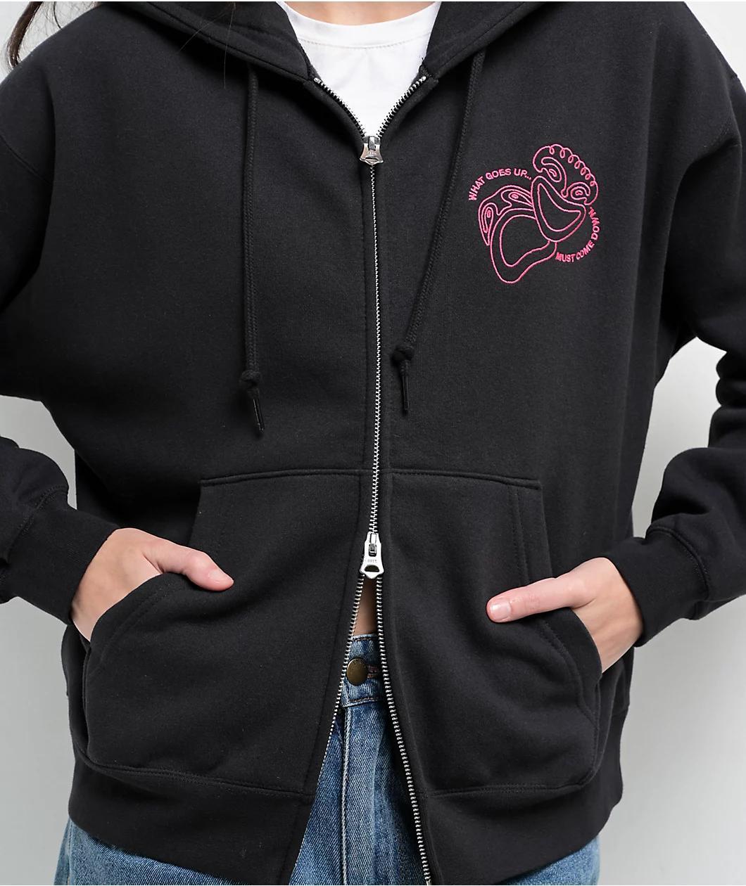 Obey Charade Digital Black & Pink Zip Hoodie Product Image