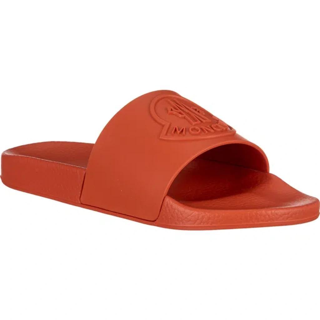 Jeanne Logo Embossed Slides In Orange Product Image