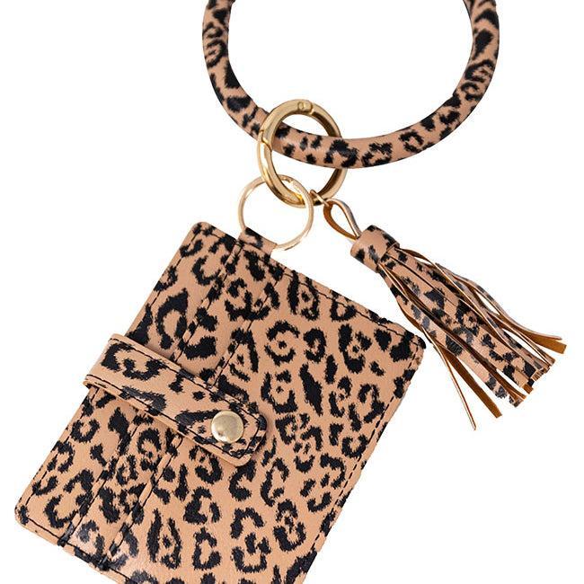 Cool Cat Leopard Print Key Ring FINAL SALE Product Image