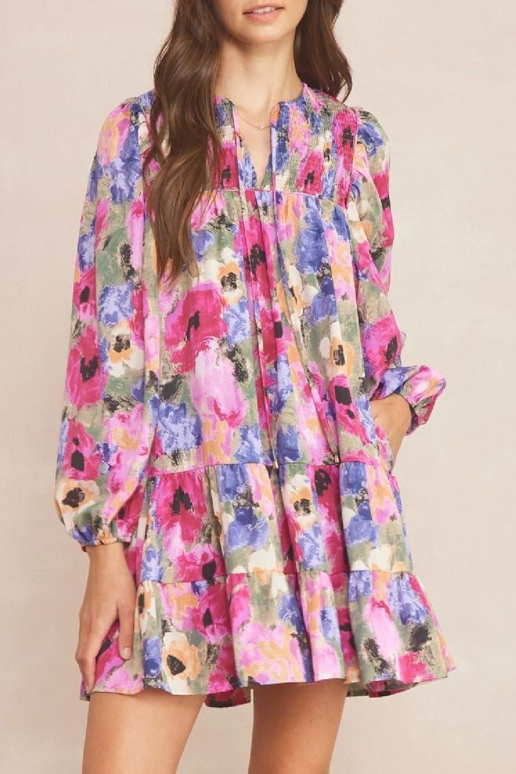 Longsleeve Floral Dress Product Image