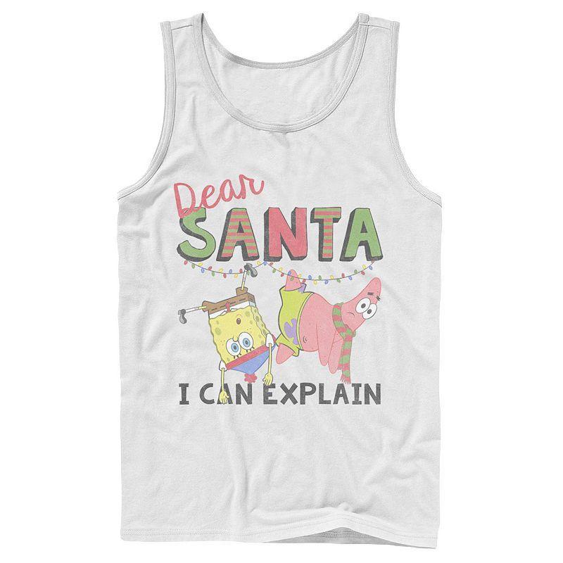 Mens Nickelodeon SpongeBob SquarePants Santa I Can Explain Graphic Tank Top Product Image