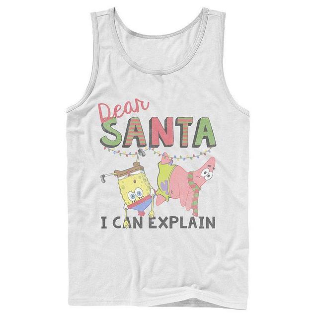 Mens Nickelodeon SpongeBob SquarePants Santa I Can Explain Graphic Tank Top Product Image