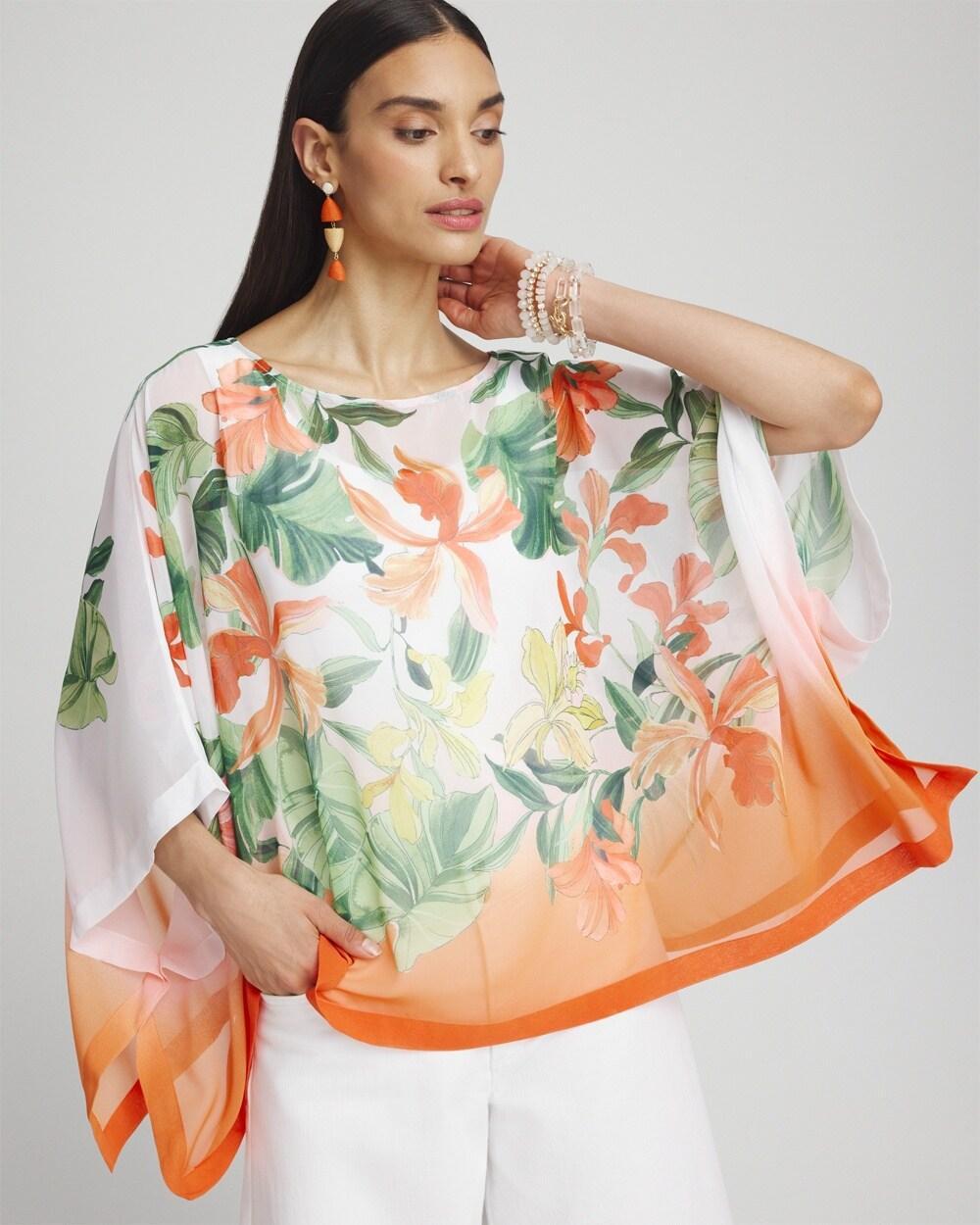 Floral Ombre Poncho Product Image