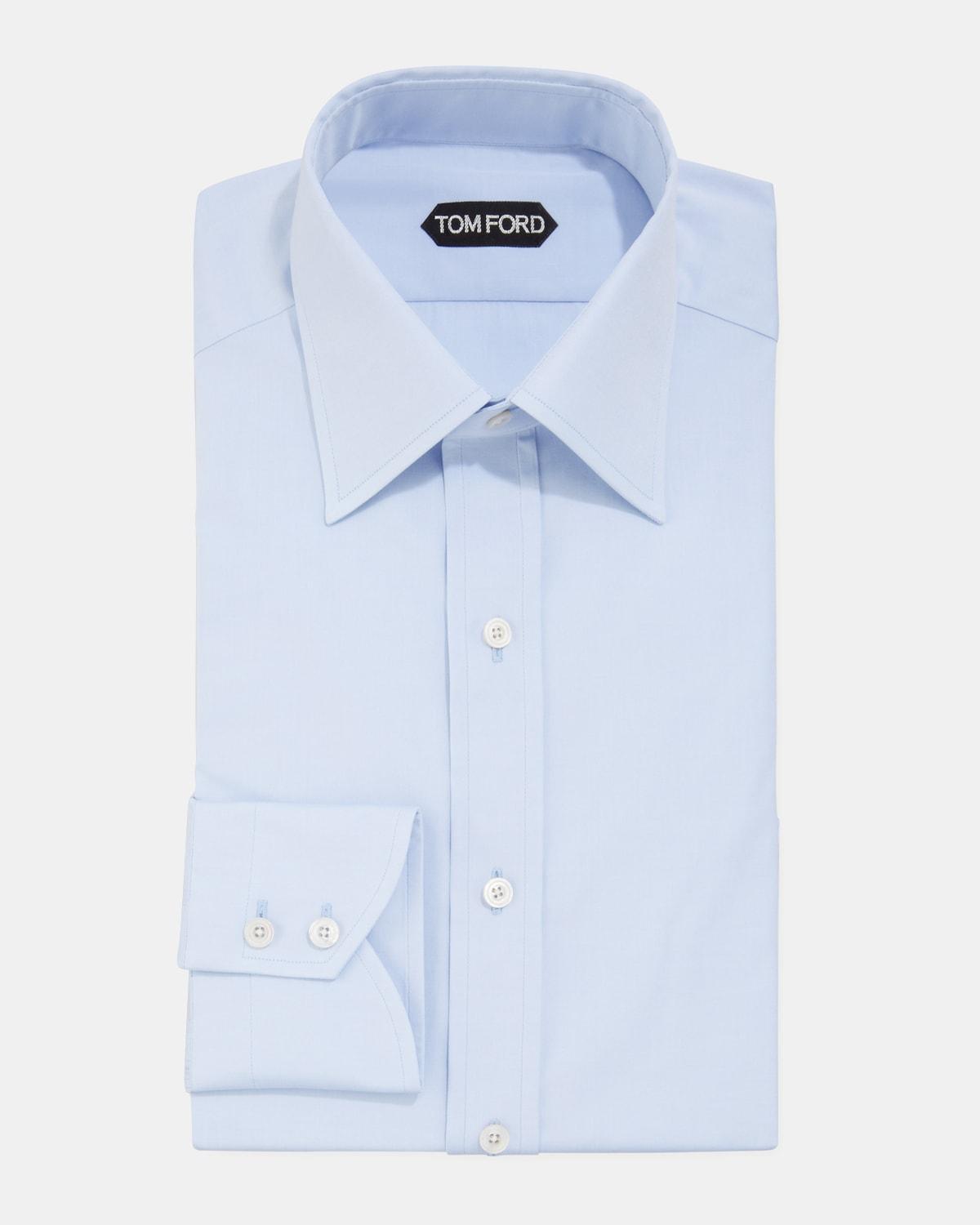 Mens Solid Poplin Dress Shirt Product Image