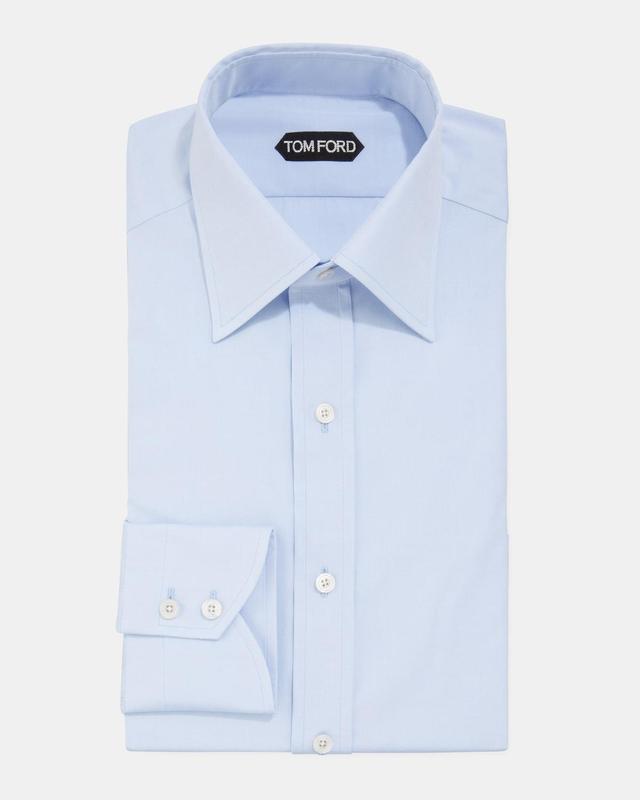 Mens Solid Poplin Dress Shirt Product Image