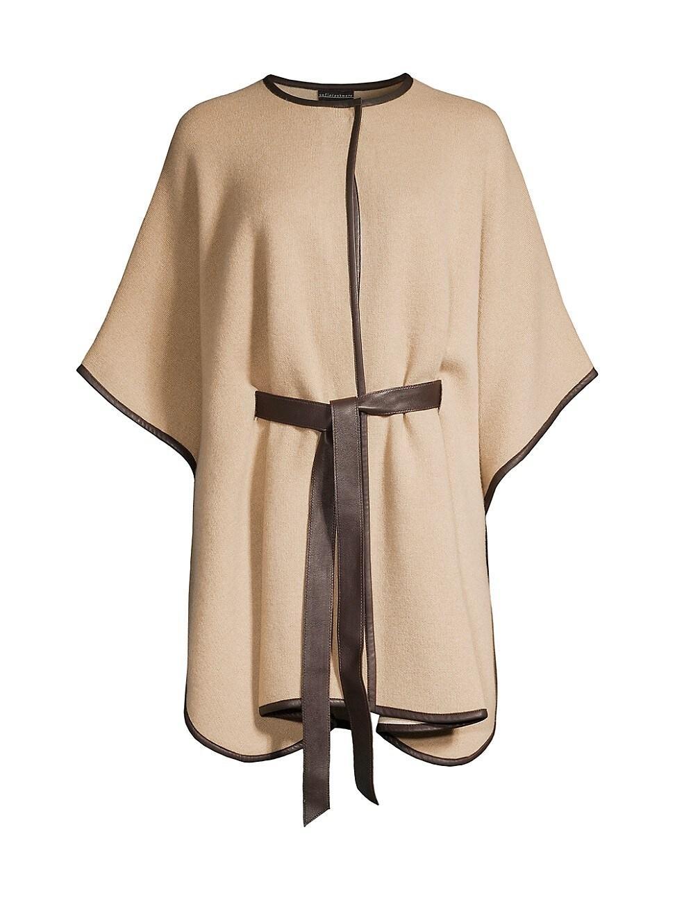 Womens Sofia Cashmere Double Face Belted Cape Product Image