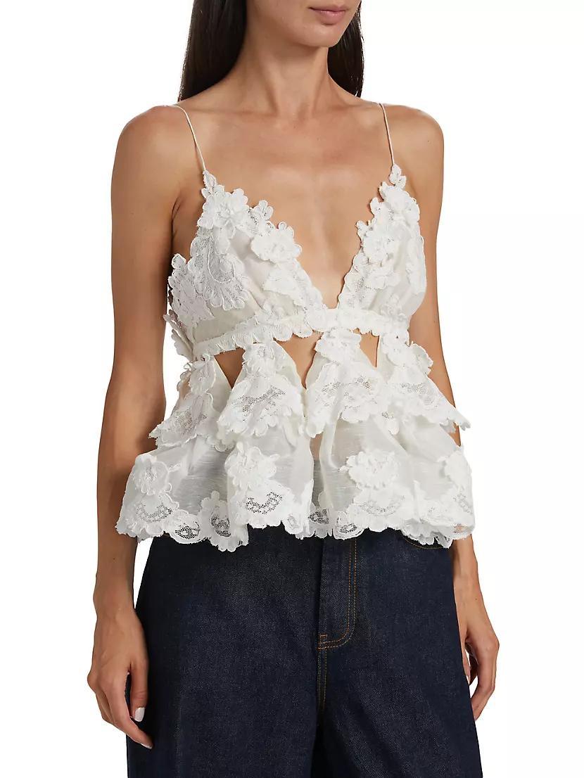 Crush Lace Motif Tiered Top Product Image