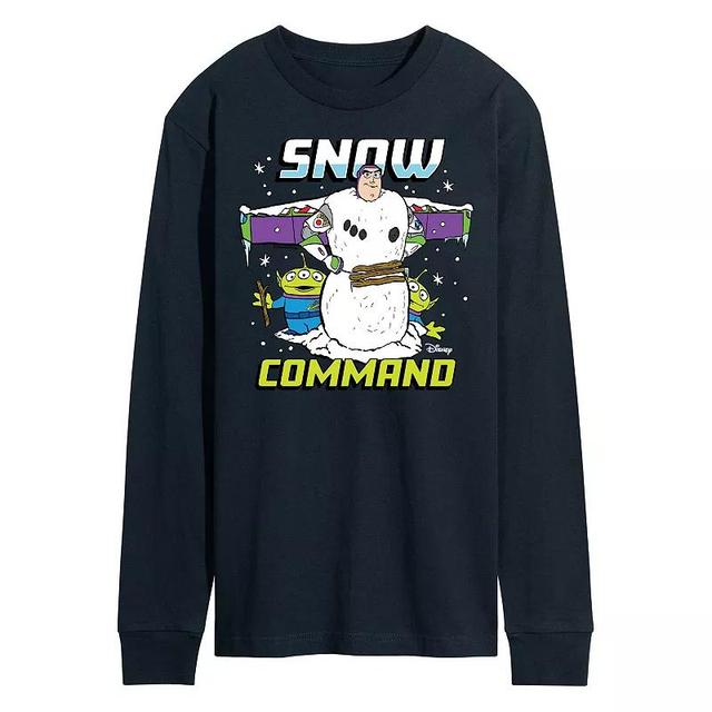 Disney / Pixars Toy Story Mens Snow Command Long Sleeve Graphic Tee Blue Product Image