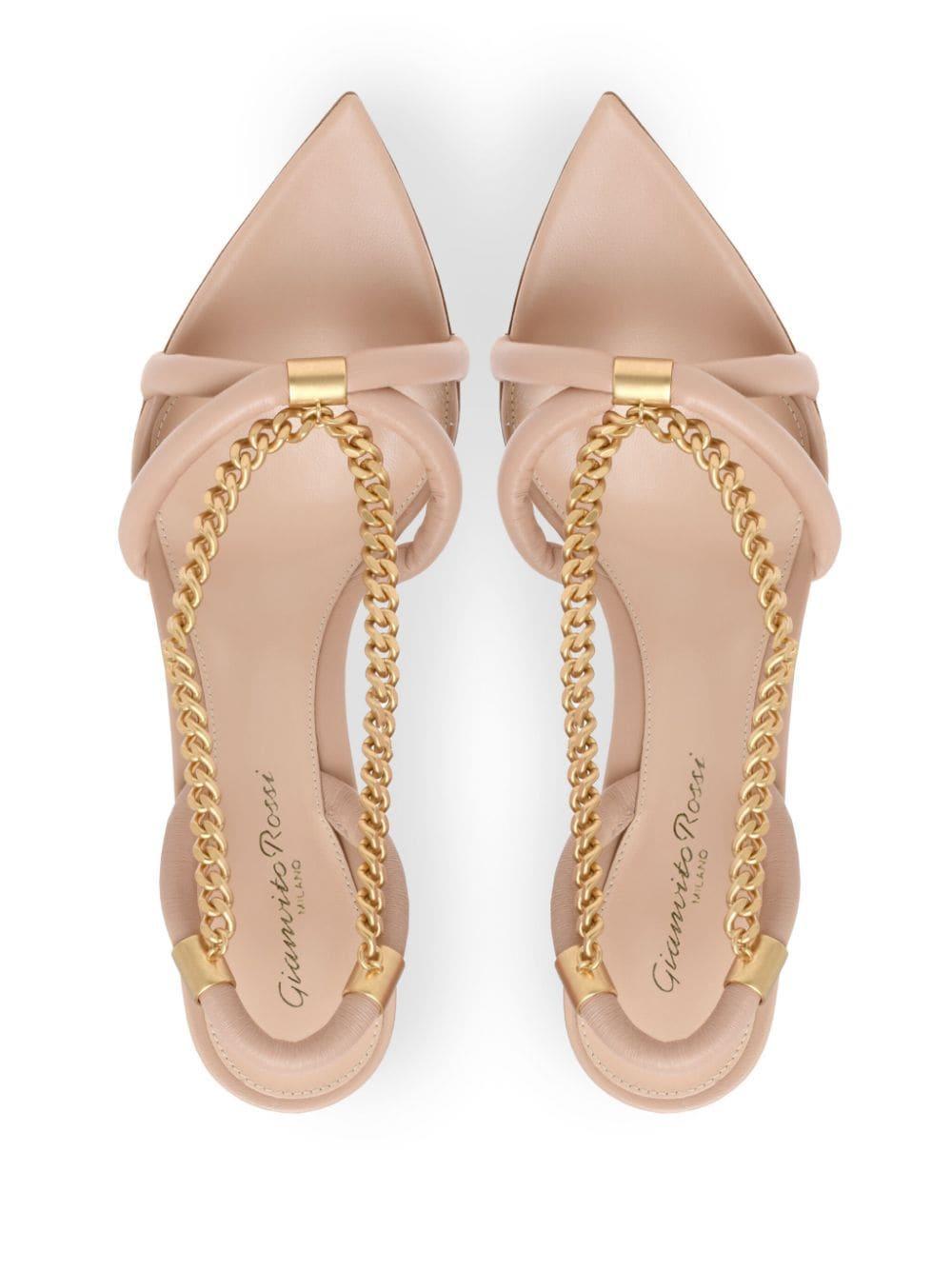 GIANVITO ROSSI Minerva Sandals In Pink Leather Product Image