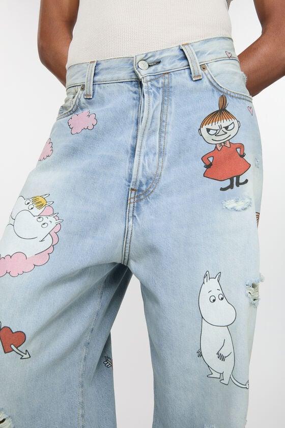 Super baggy fit jeans - 2023 Acne Studios x Moomin Product Image