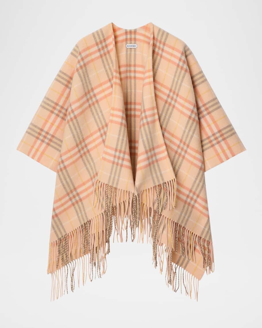 Charlotte Check-Print Wool-Blend Cape product image