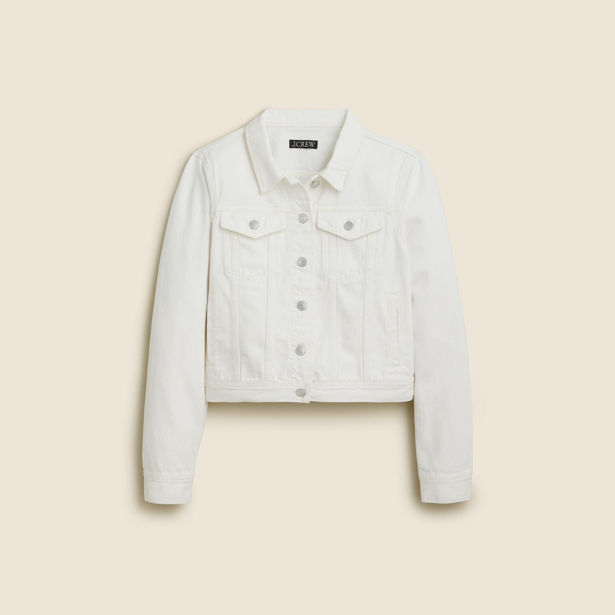 New classic denim jacket in white Product Image