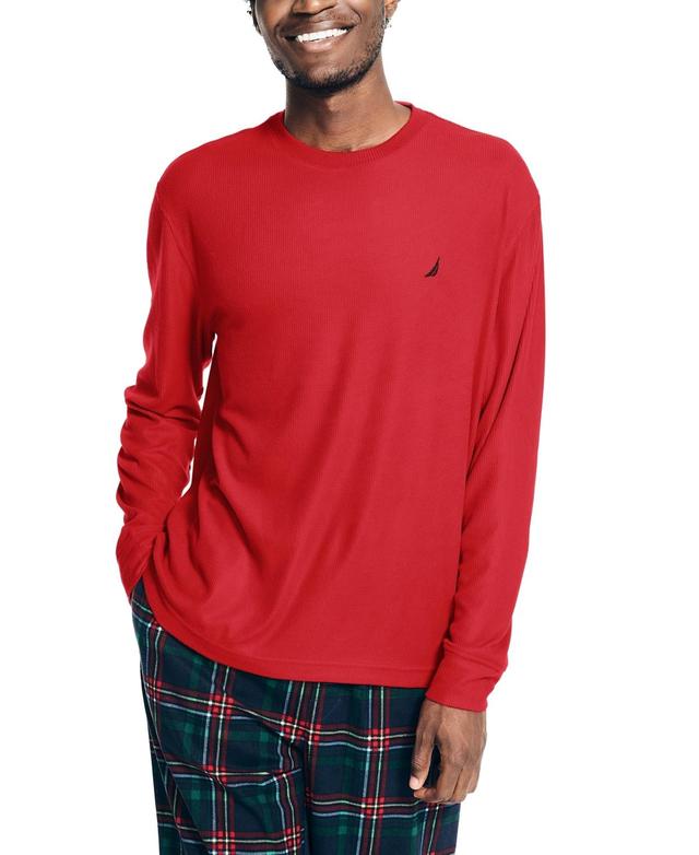 Nautica Mens Waffle Long-Sleeve Sleep T-shirt Product Image