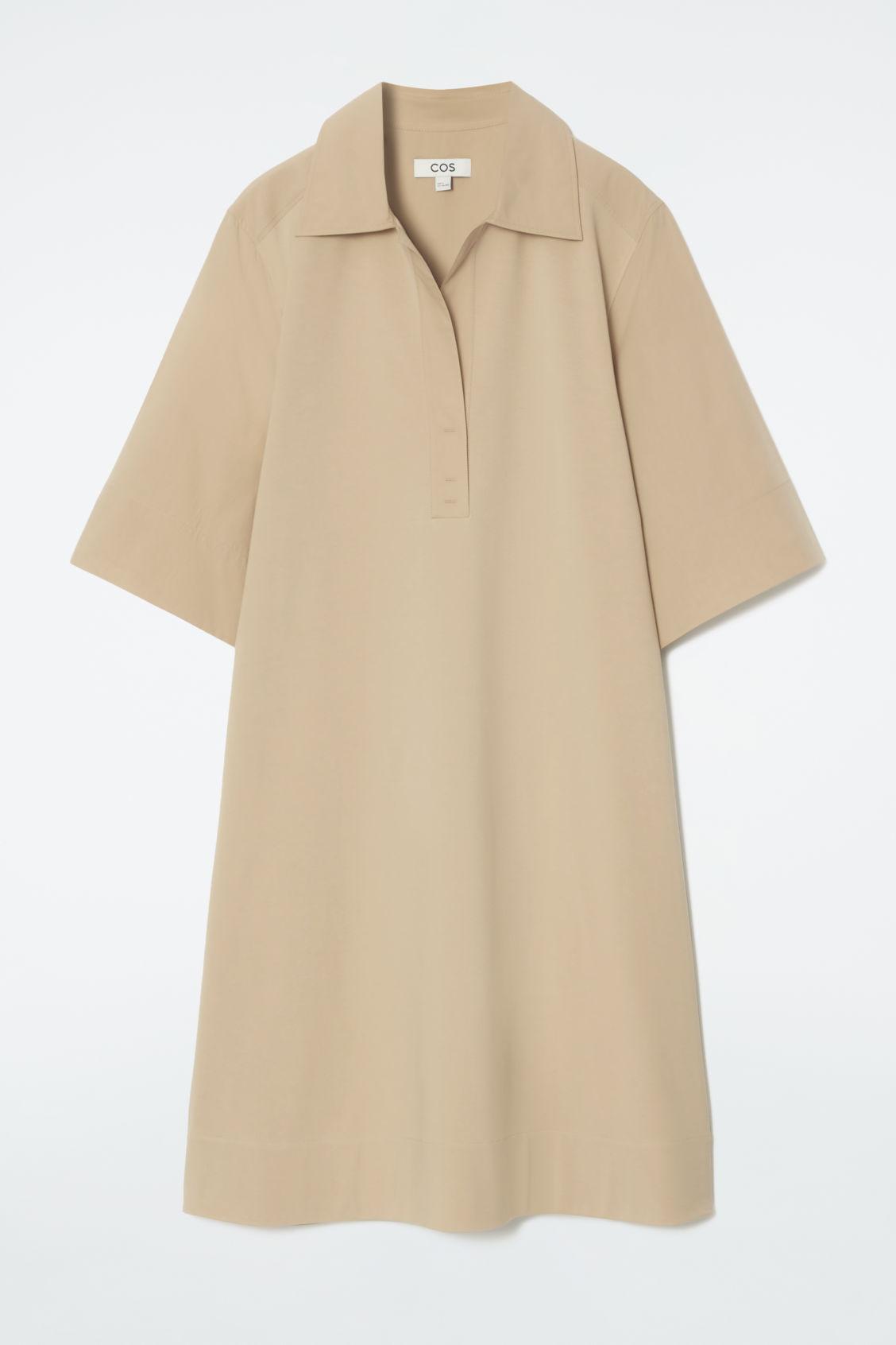 OVERSIZED OPEN-COLLAR SHIRT DRESS Product Image