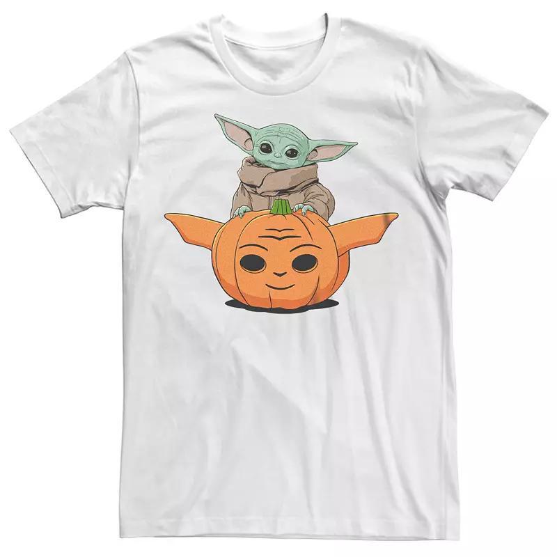 Mens The Mandalorian Grogu Carved Pumpkin Graphic Tee Product Image