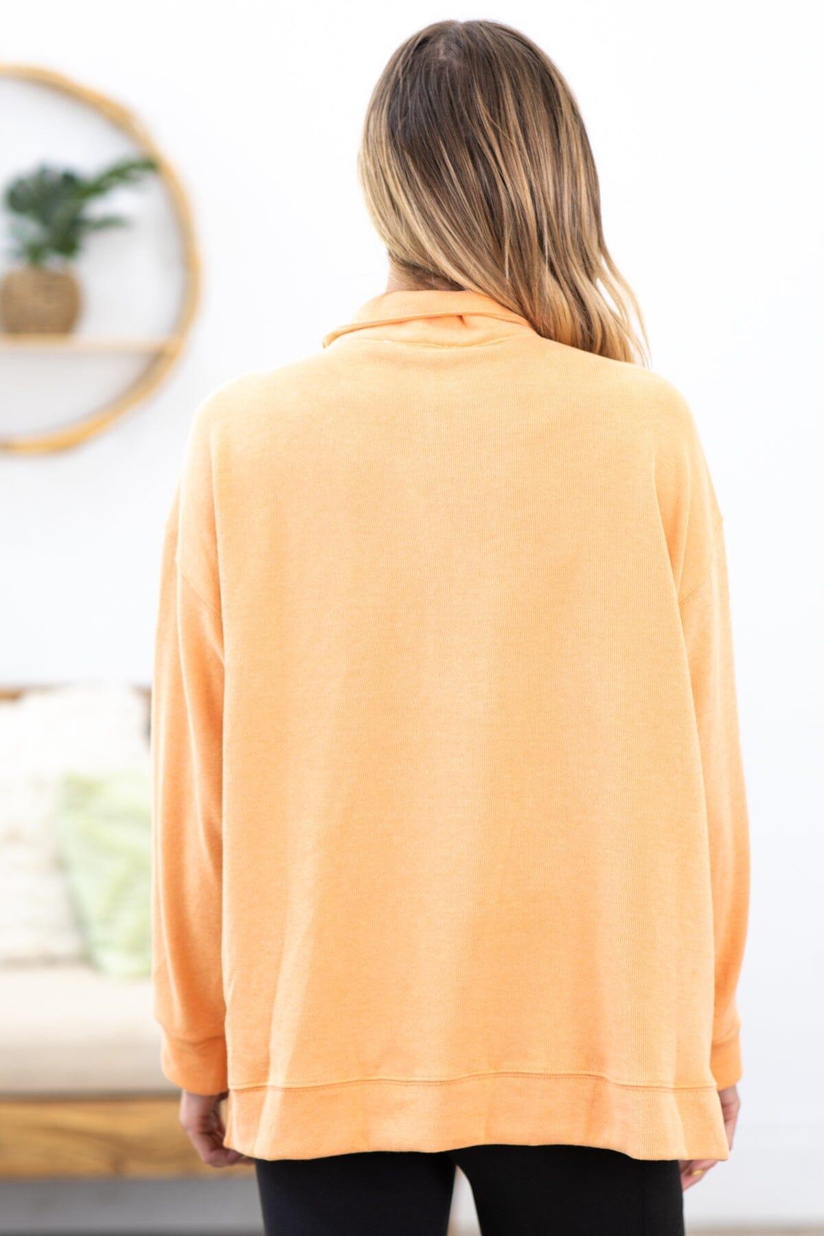 Light Orange 1/4 Zip Pullover Product Image