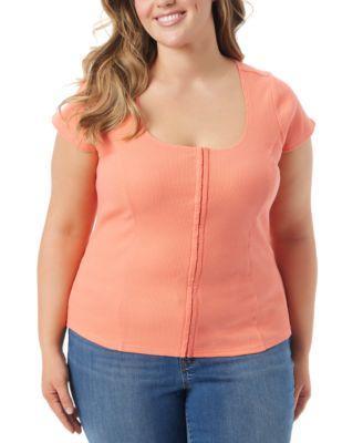 Trendy Plus Size Min Cap-Sleeve Top Product Image