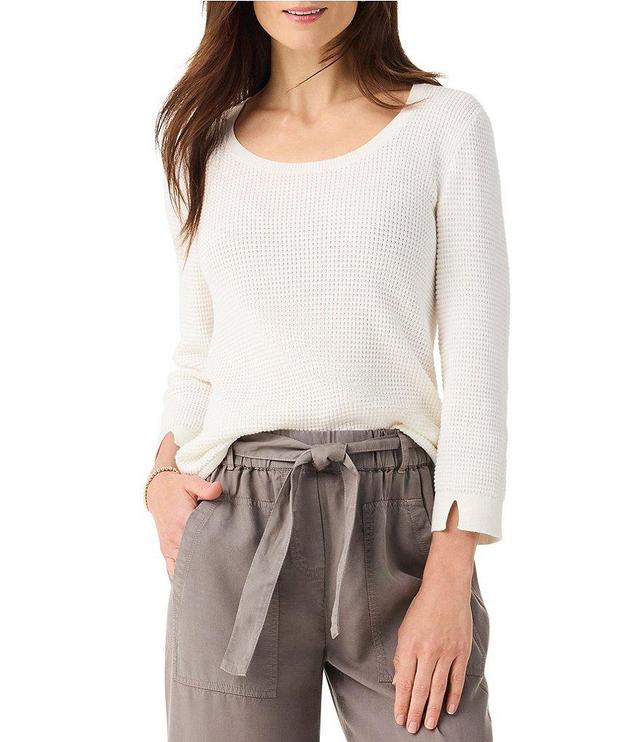 NIC + ZOE Chill Out Knit Scoop Neck 3/4 Sleeve Sweater Product Image