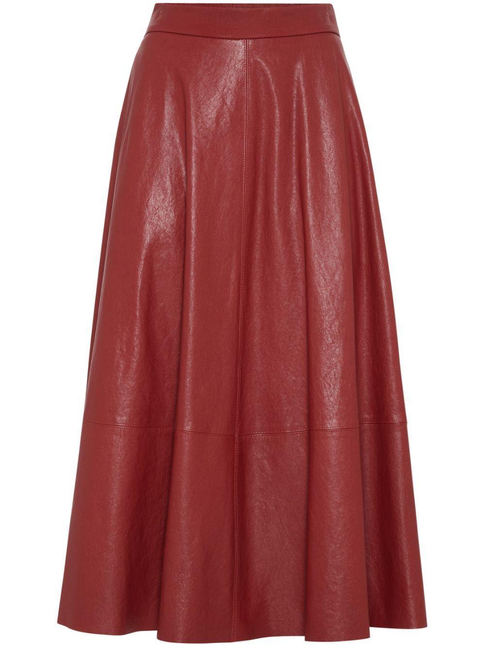 leather midi skirt  product image