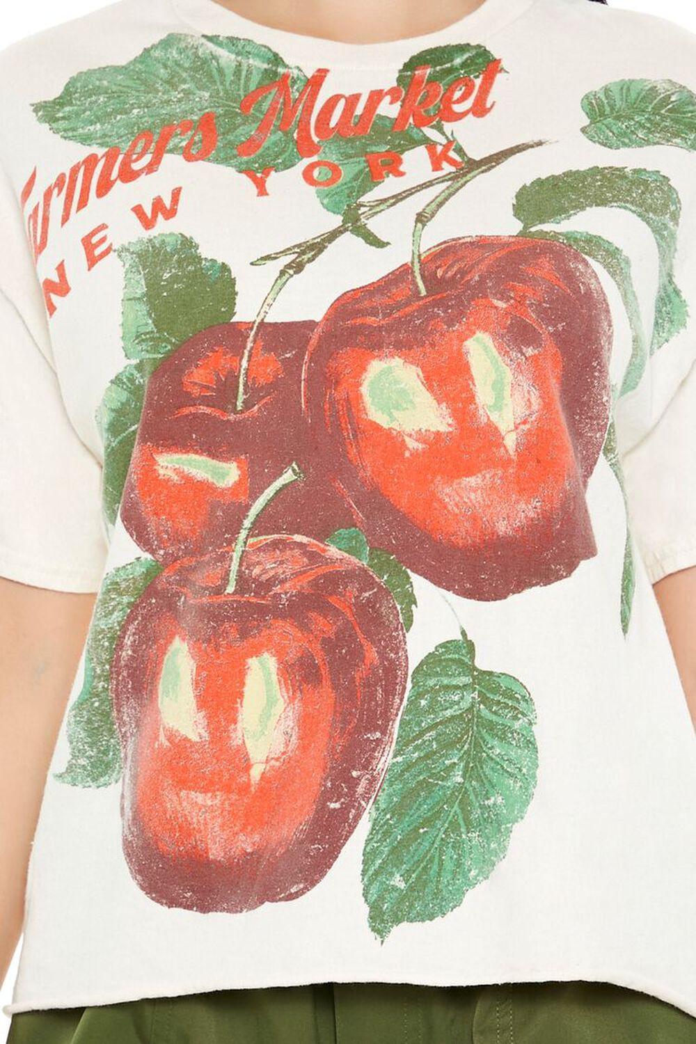 Farmers Market Apple Cropped Graphic Tee | Forever 21 Product Image