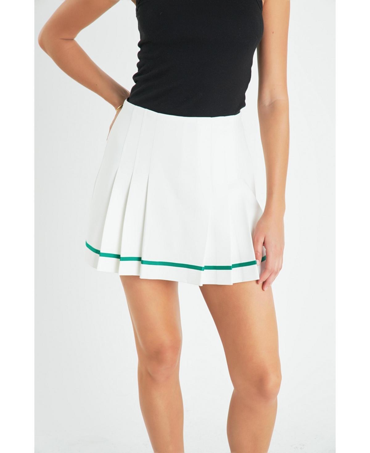 English Factory Womens Pleated Mid Rise Skorts Product Image