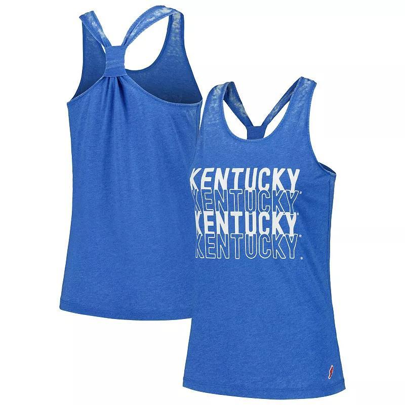 Womens League Collegiate Wear Royal Kentucky Wildcats Stacked Name Racerback Tank Top Product Image