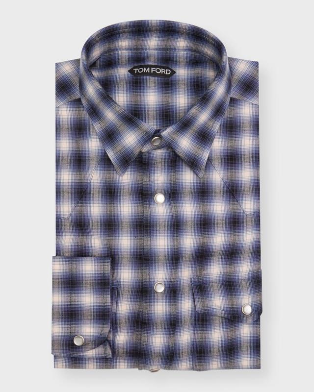 Mens Western Check Sport Shirt Product Image