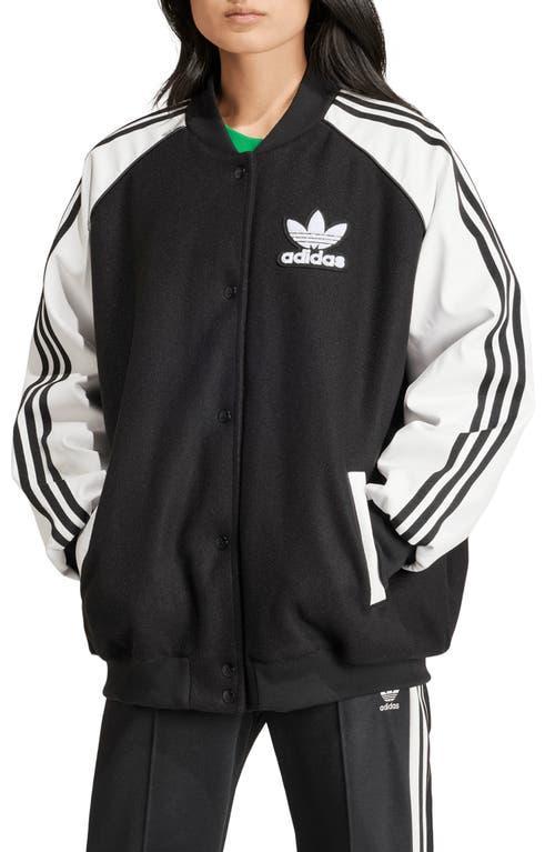 adidas SST Oversized VRCT Jacket White L Womens Product Image