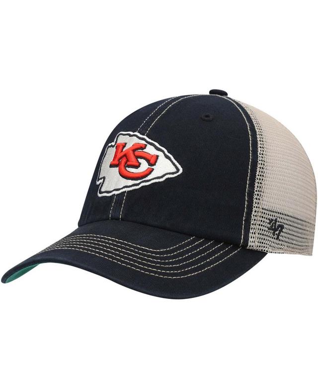 Mens Black Kansas City Chiefs Trawler Trucker Clean Up Snapback Hat - Black Product Image