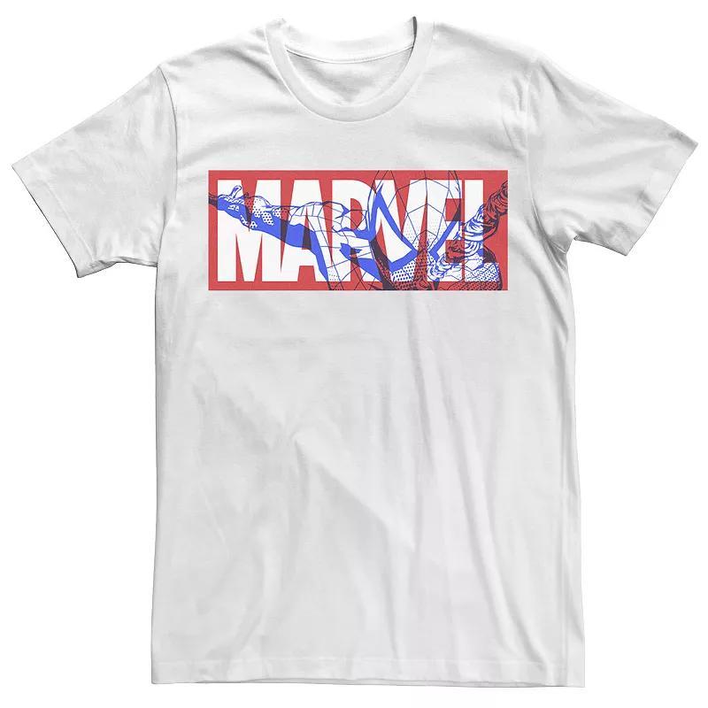 Big & Tall Marvel Spider-Man Large Classic Movie Logo Tee, Mens White Product Image