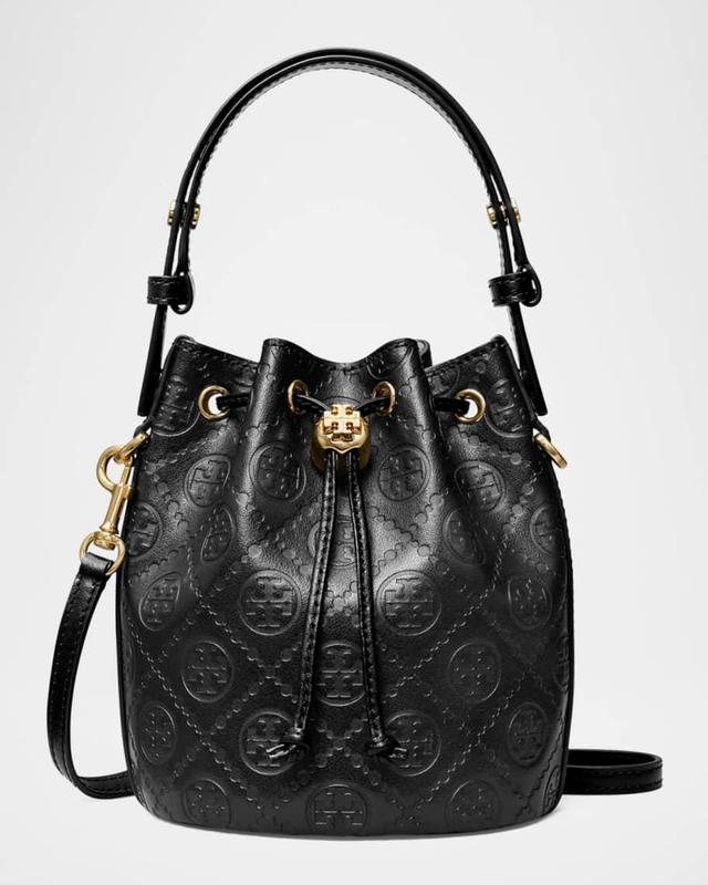 T Monogram Leather Bucket Bag Product Image