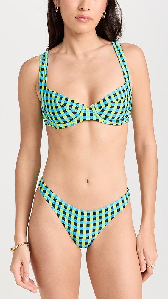 PQ Swim Basic Ruched Full Bikini Bottoms | Shopbop Product Image