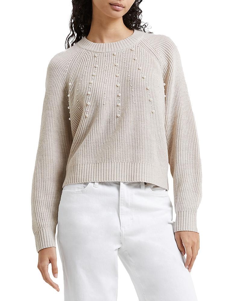 French Connection Jolee Faux Pearl Crewneck Sweater Product Image