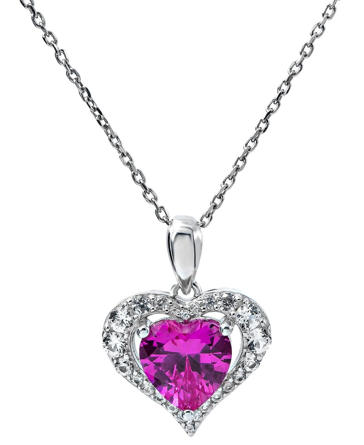 Womens Heart Pendant Necklace in Sterling Silver Product Image