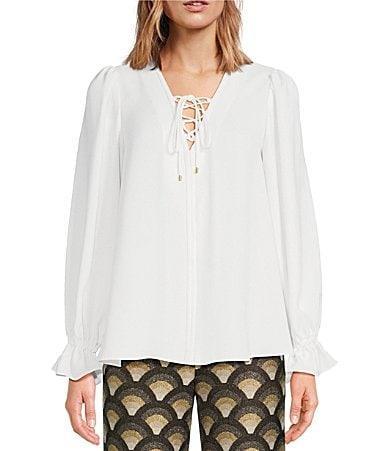 Trina Turk Zahara Top (Whitewash) Women's Clothing Product Image