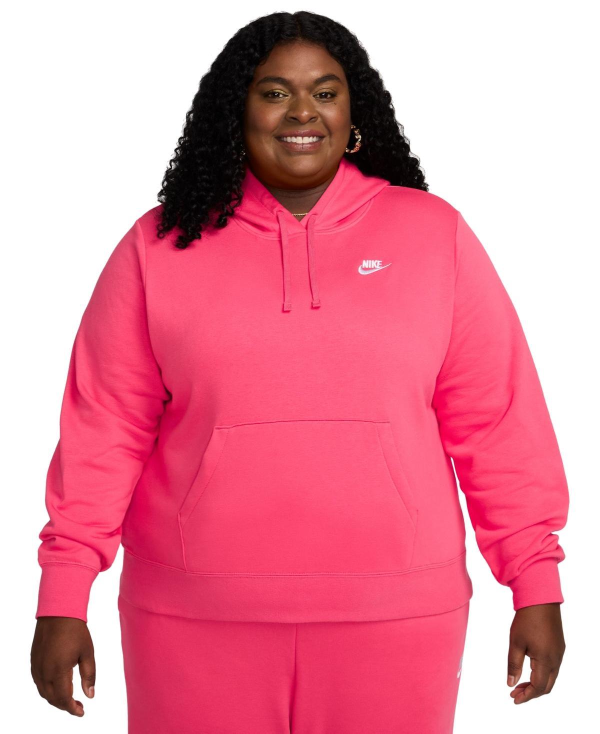 Plus Size Nike Sportswear Club Fleece Hoodie, Womens Product Image