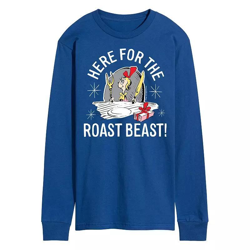 Mens Dr. Seuss Grinch Here For The Roast Beast Long Sleeve Tee Product Image