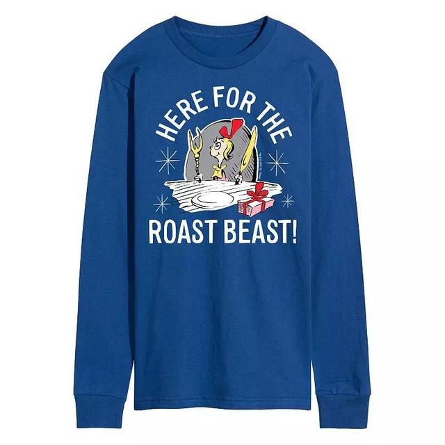 Mens Dr. Seuss Grinch Here For The Roast Beast Long Sleeve Tee Product Image