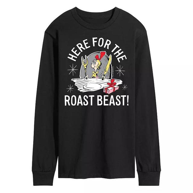 Mens Dr. Seuss Grinch Here For The Roast Beast Long Sleeve Tee Product Image