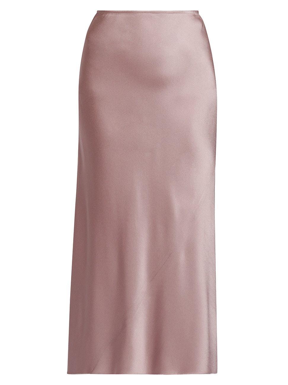 Womens Sati Satin Bias-Cut Midi-Skirt Product Image