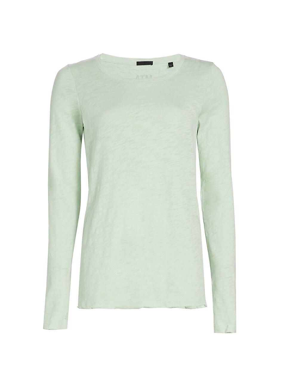 Womens Slub-Knit Long-Sleeve T-Shirt product image