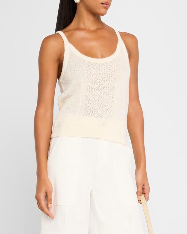 Wool-Blend Mixed Stitch Tank Top Product Image