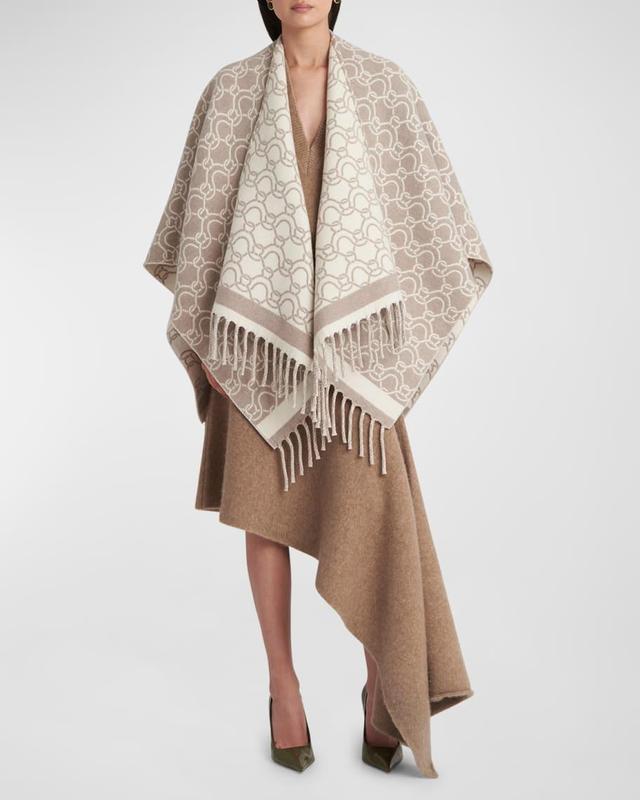 Wave Fringe Wool Cape Product Image