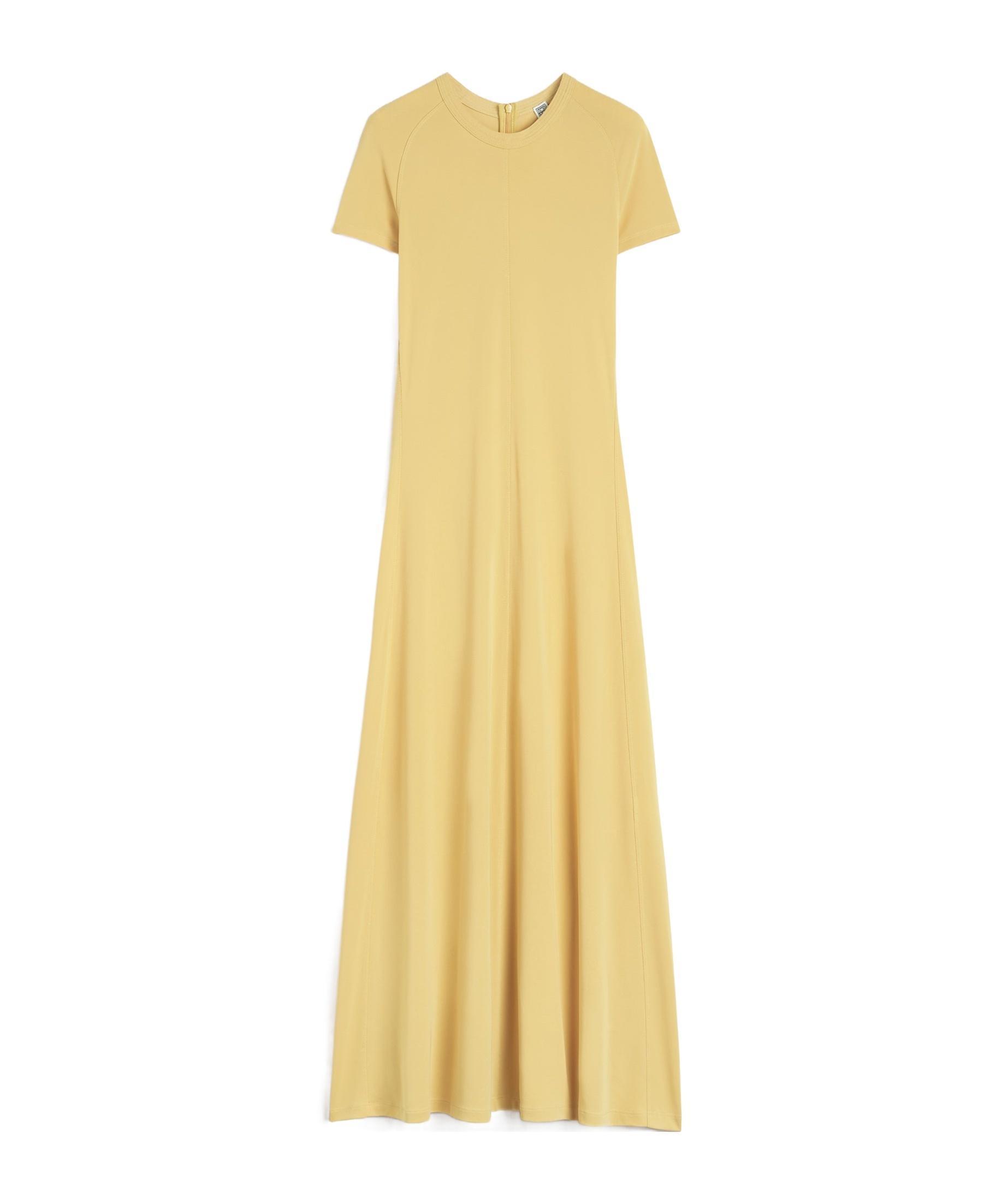 TOTÊME Short-sleeve Maxi Dress In Nude Product Image