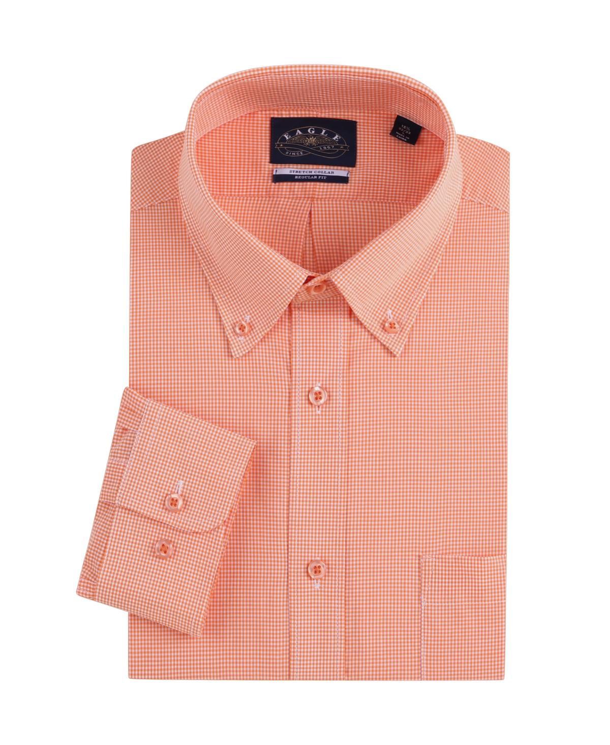 Eagle Mens Stretch Collar Gingham Poplin Shirt Product Image